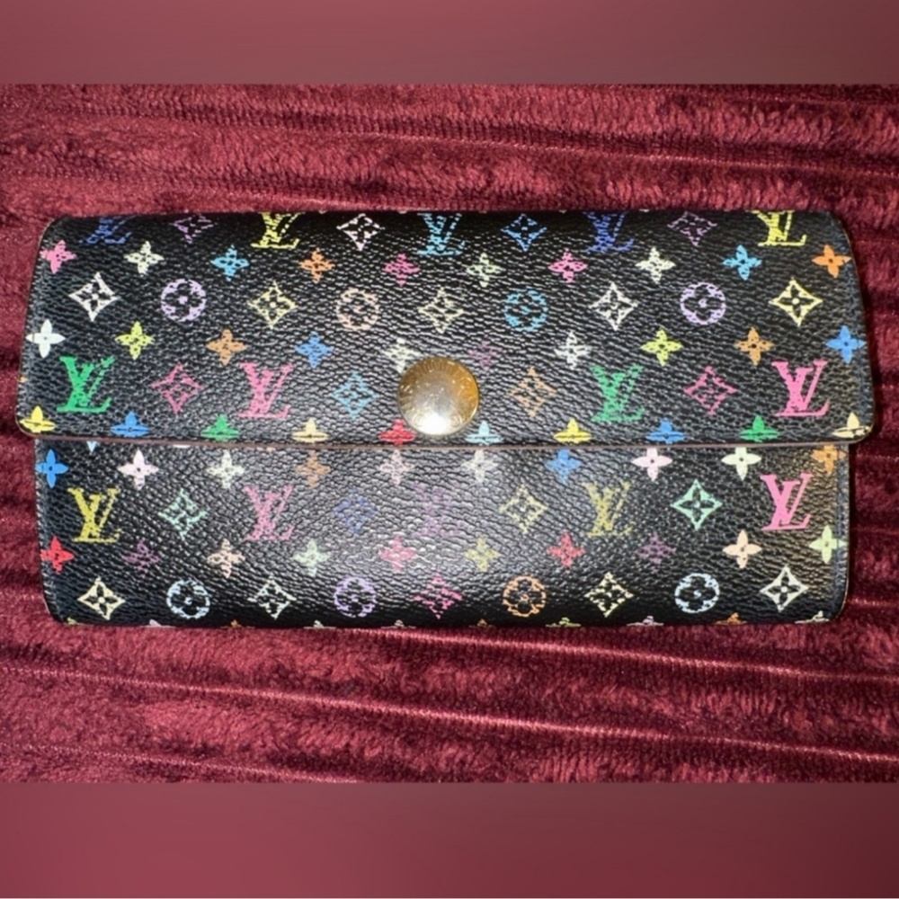 EUC Louis Vuitton Takashi Murikami Sarah Wallet
